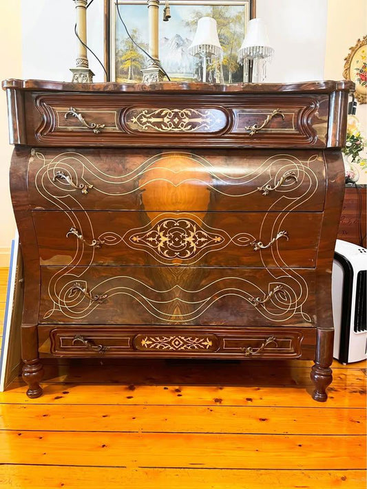 114x52x110cm antique French style chest of drawers dresser sideboard solid timb