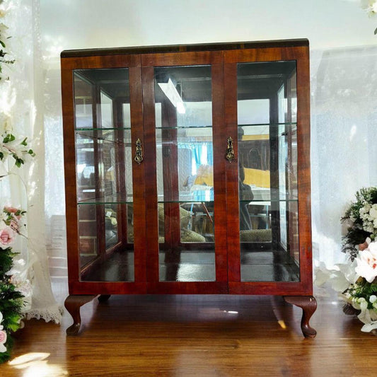 Vintage display glass cabinet crystal display cabinet