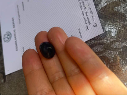 10.33ct natural blue sapphire with international certificate GEMID from Kashmir