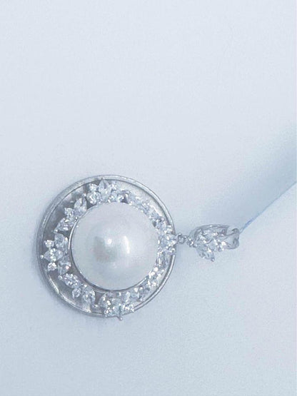 16MM giant natural Freshwater Pearl Pendant in S925 with certificate gift for her