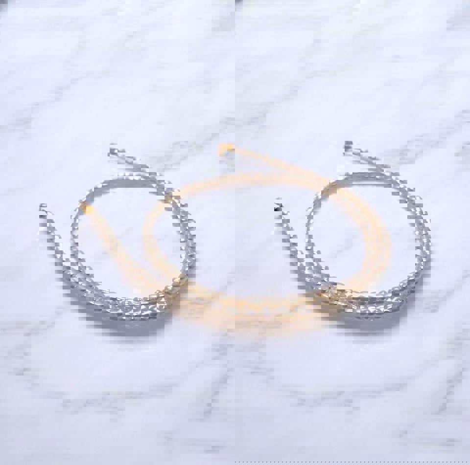 4mm 18k Oval Freshwater Pearl nucleus-free freshwater pearl Necklace with certificate (4.79g)