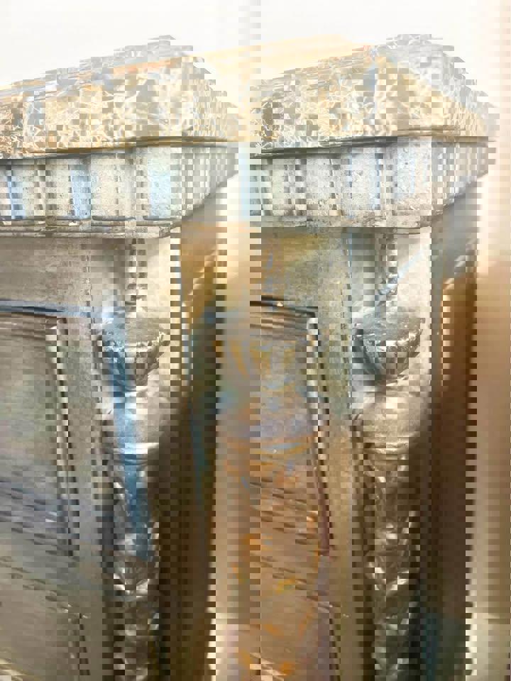 Baroque antique marble top chest of drawers hall stand Morocco  style