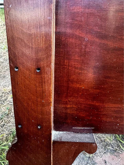 Antique solid mahogany double bed head and tail parts