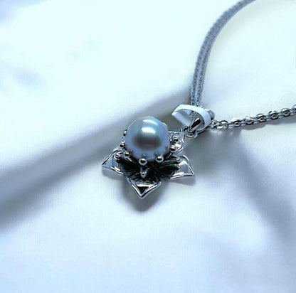 S925 Seawater Tahitian pearl black Pearl Pendant with certificate