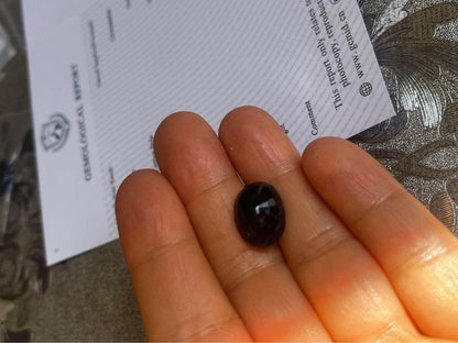 10.33ct natural blue sapphire with international certificate GEMID from Kashmir