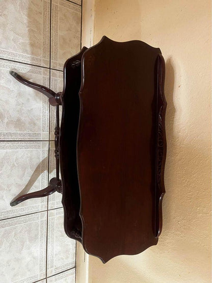 Mahogany hall stand Telephone table end table bedside table brass paws antique