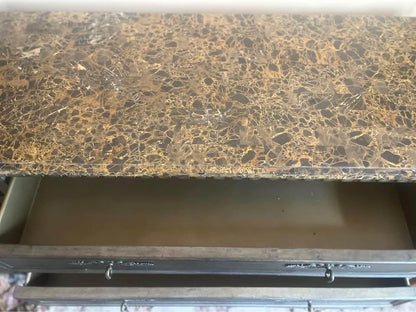 Baroque antique marble top chest of drawers hall stand Morocco  style