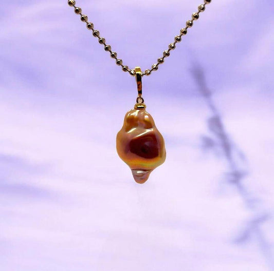 S925 baroque diamond style natural Freshwater Pearl Pendant with certificate