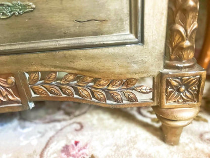 Baroque antique marble top chest of drawers hall stand Morocco  style