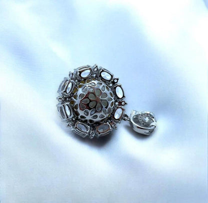 16MM giant natural Freshwater Pearl Pendant in S925 with certificate gift for her