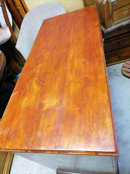 105×46×87h cm tall boy chest of drawers sideboard TV unit solid timber refurbished