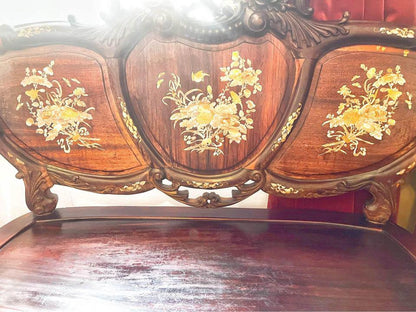 A set of Mother of Pearl Inlay Antique Chinese Armchairs 6 seats