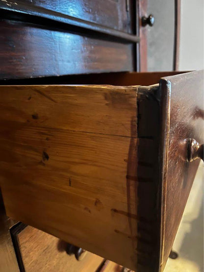 antique mahogany large display cabinet sideboard wall unit comes into 3 parts