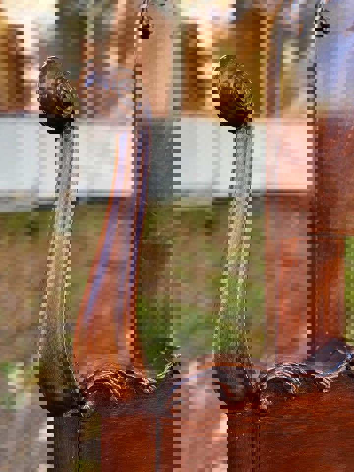 Antique solid mahogany double bed head and tail parts