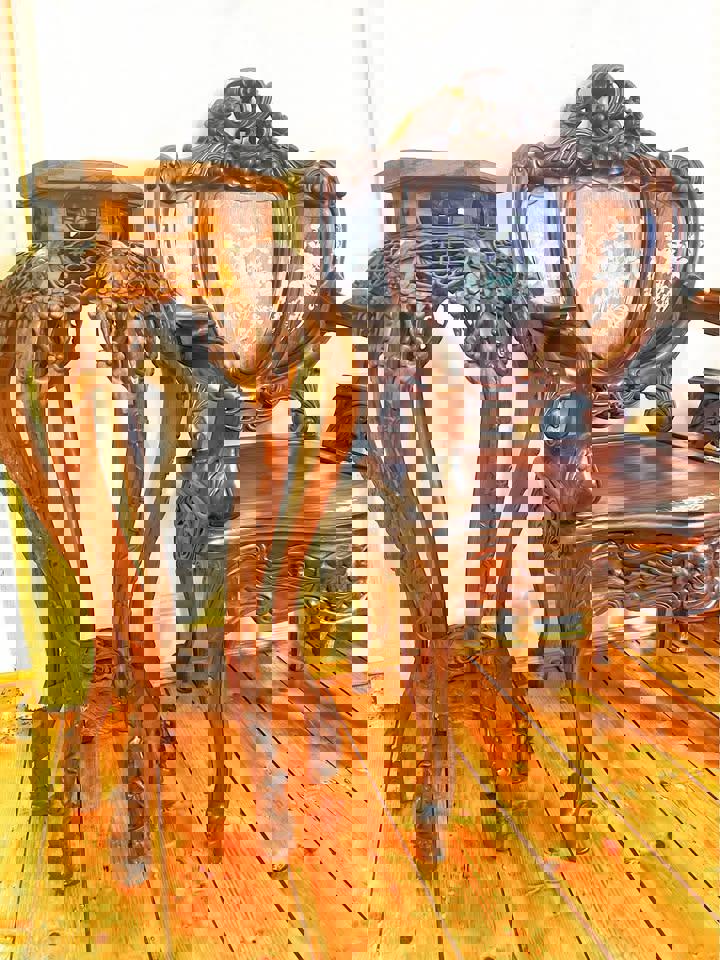 A set of Mother of Pearl Inlay Antique Chinese Armchairs 6 seats